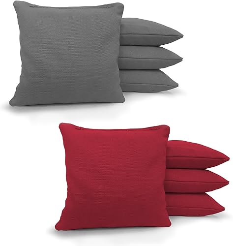 8 bolsas estándar de cornhole de tela de pato reglamentarias rellenas de maíz