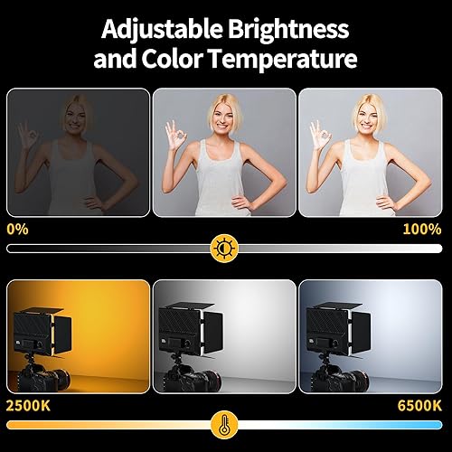 Miniatura 4 de PIXEL Iluminación de fotografía Cámara Luz de video 20 W Bi-Color regulable 2500-6500K Cámara Led Luces de transmisión de estudio Foto Video