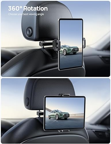 Miniatura 6 de Aomiker Soporte universal para tablet para reposacabezas de automóvil, 4 a 12.9 pulgadas, soporte universal para iPad para asiento trasero,