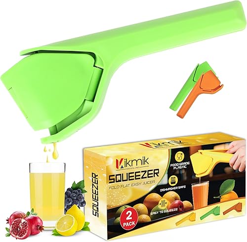Miniatura 1 de Exprimidor de limón - 2 exprimidores de frutas manual plegables Citrusease jugo sin esfuerzo con diseño ergonómico que ahorra espacio, apriete a