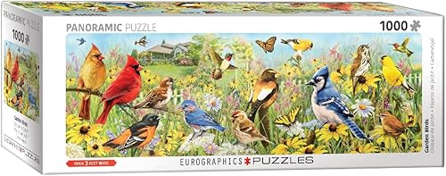 Miniatura 1 de EuroGraphics Pájaros de patio trasero panorámico 1000pc