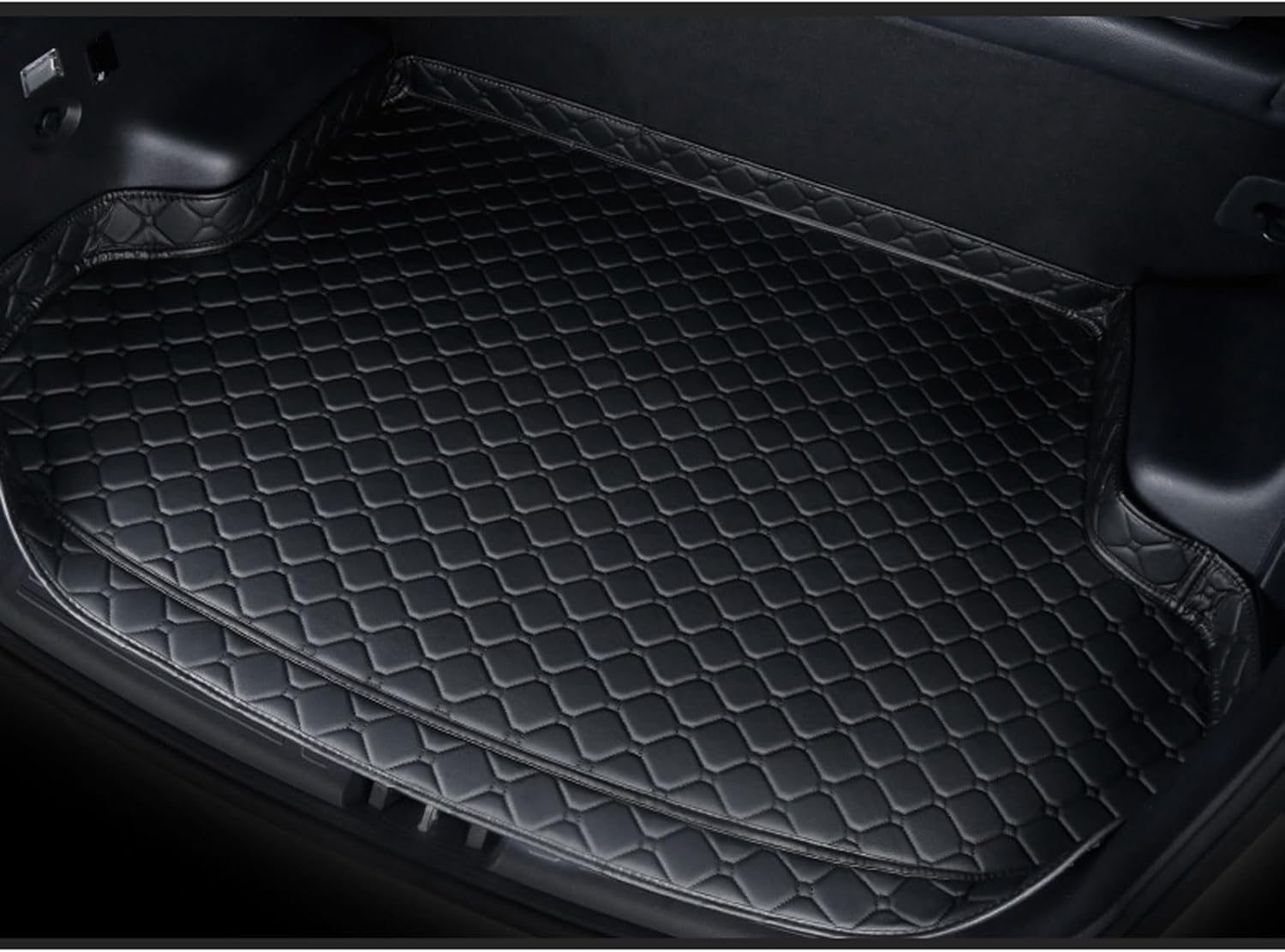 Cargo Liner for 2016-2021 Custom Car Cargo Mat Anti-Slip All Weather Protection Leather Material Car Black-Low(Black,Low)