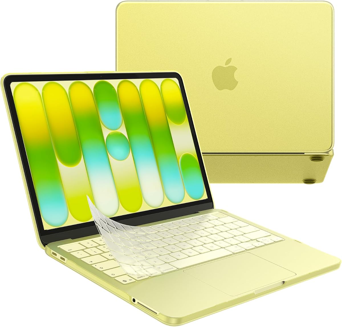 EooCoo for MacBook Neo Case 13 inch 2026, 100% Match Color, Citrus Clear | Anti-Fingerprint & Scratch & Crack, Sturdy, Mac Neo Accessories, Ready for School, Work & Travel