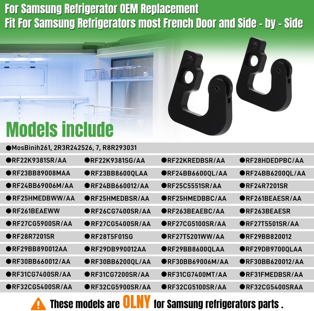 Upgraded DA97-12625A Refrigerator Auto Close Lever Assembly (2 Pack) for Samsung Refrigerators