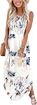 WNEEDU Maxi Robes 2026 Robe sans manches d'été Casual Couvrez les robes longues de sundish avec des poches pour femme