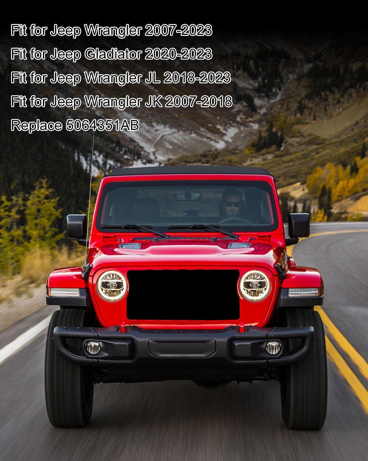 31 Inch Antenna Pole Fit for Jeep Wrangler JK JL Gladiator 2007-2023 Replace 5064351AB, Stainless Steel Threading Antenna Metal & Rubber