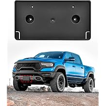 حامل حامل ترخيص اللوحة الأمامية TOP-MAX متوافق فقط مع 2019-2024 Ram 1500 Rebel، 2021-2024 Ram 1500 TRX يحل محل OEM 68274219AD CH1068153، مجموعة تركيب حامل ترخيص بدون حفر مع براغي