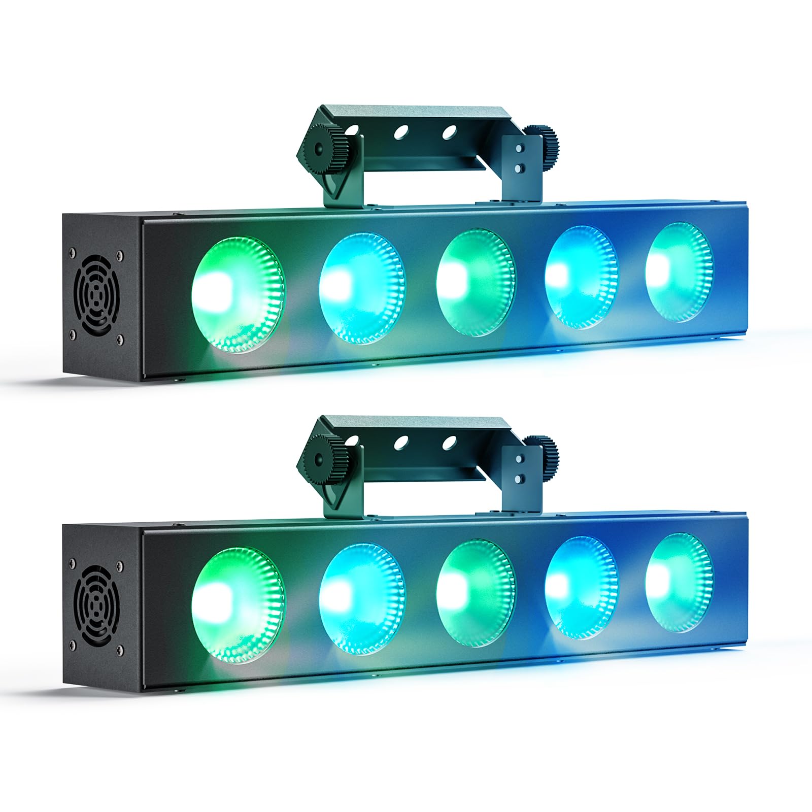 Barra Luminosa Wallwasher 60W, 5 PCS 4-in-1 RGBW COB LED Luce di Festa DJ Luce, Wallwasher dmx Effetti per Discoteca, Nozze, Interni/Esterni, Halloween DJ, 2 pezzo