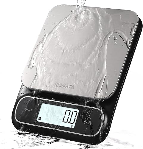 BOMATA Báscula de cocina resistente al agua IPX6, de alta…