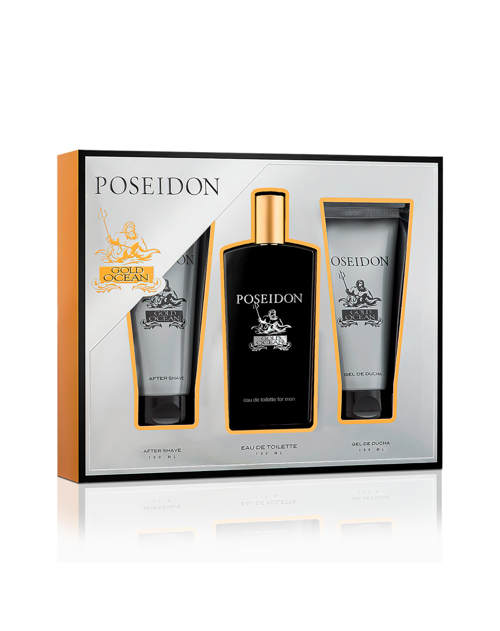 Poseidon Gold Men's Perfume Set For Men Edt 3 Pieces