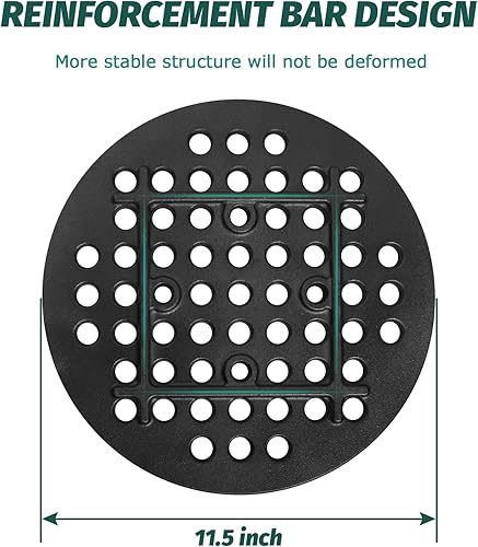 Miniatura 2 de Vankey Piezas de repuesto de rejilla de fuego de hierro fundido redondo de 11.5 pulgadas para Kamado Joe Big Joe Placa de carbón de alto calor