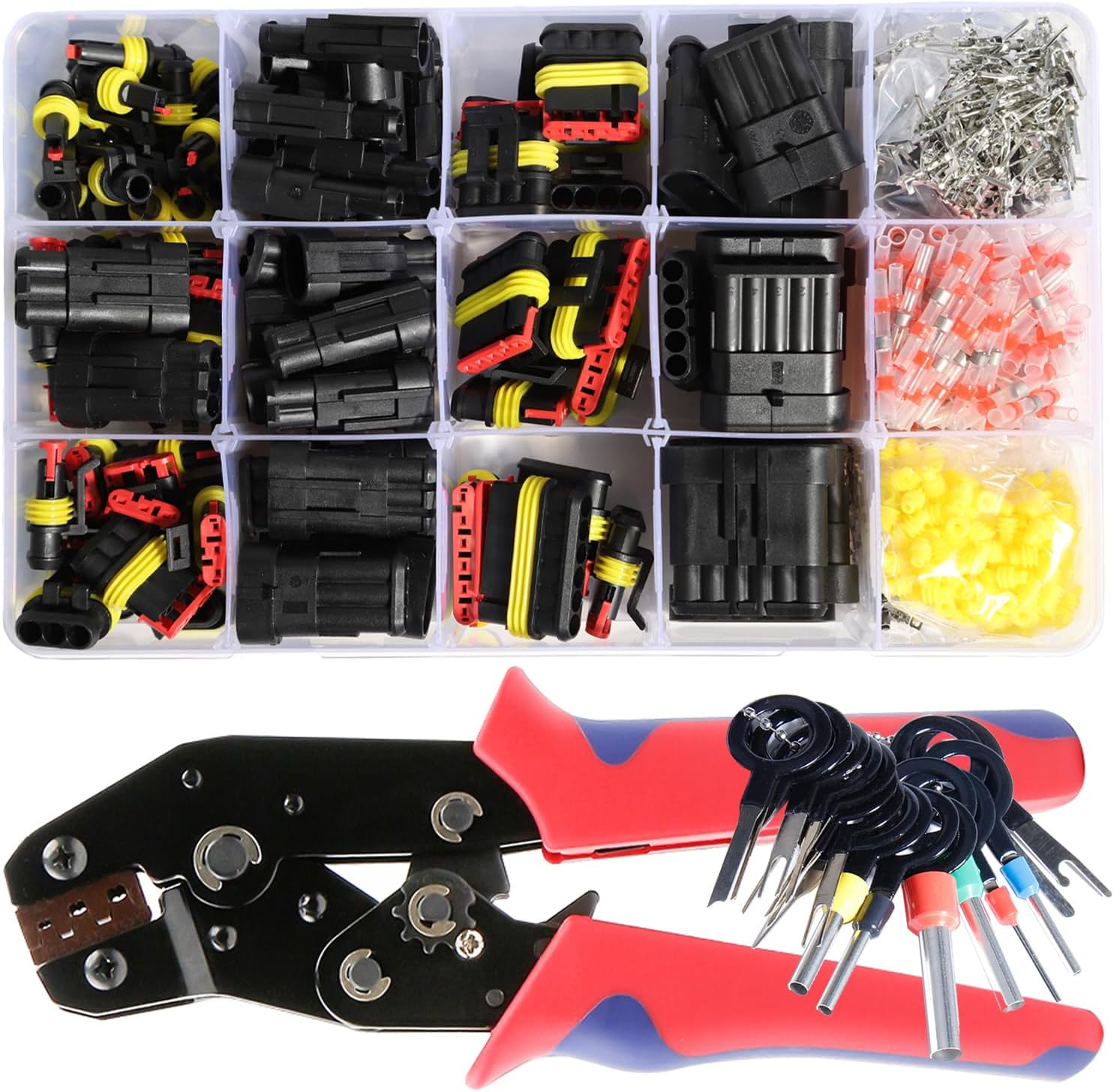 Car Terminals Plug Male Female 16-20AWG Waterproof Automotive Connectors Disconnect Wiring 1/2/3/4/5/6Pin Electrical Wirem Kit Water Proof Series Way Marine Truck Boat Motorcycle