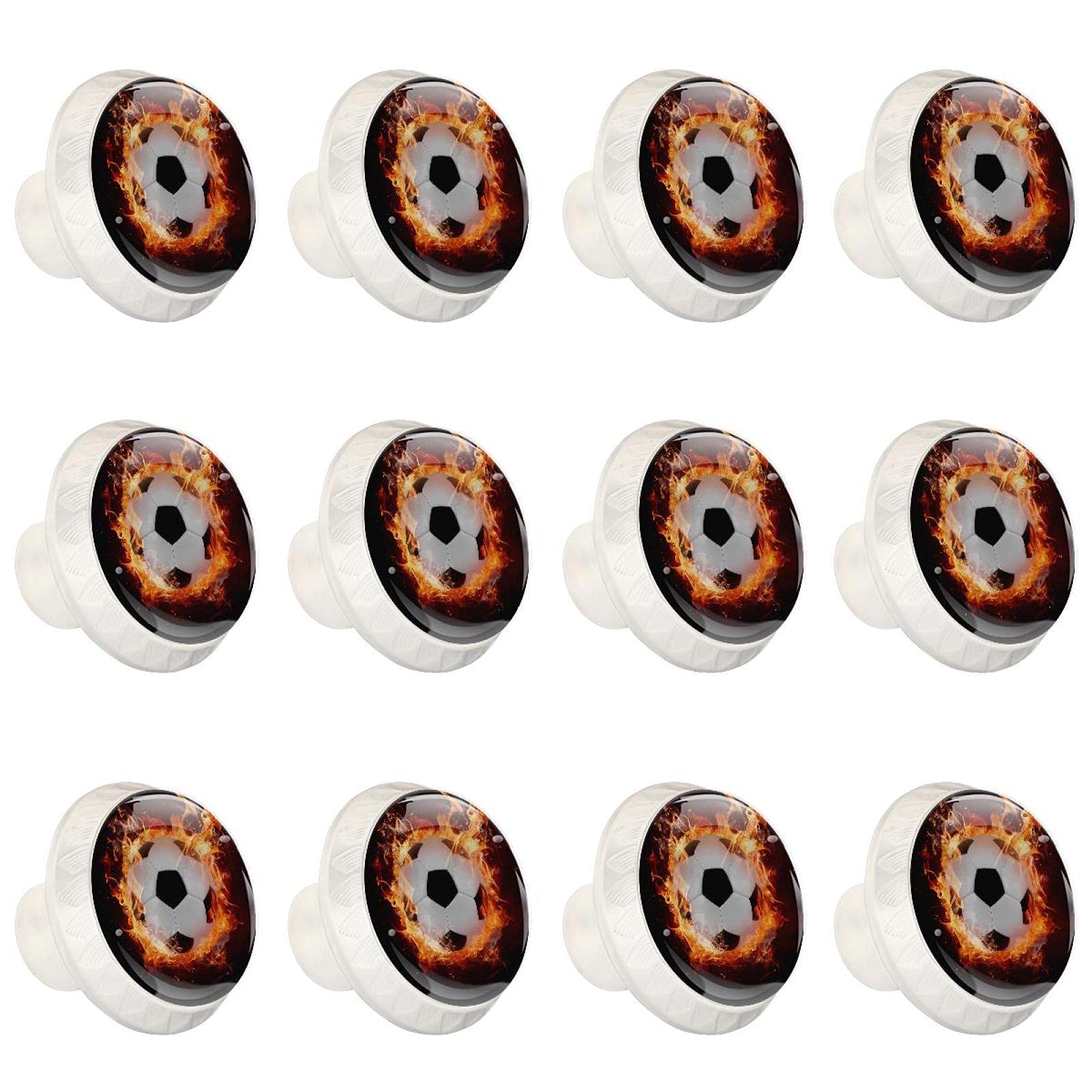 Armoires de cuisine boutons ronds football, poignée placard tiroir commode 12x