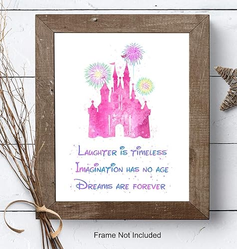Miniatura 7 de Quote Wall Art Poster Print - 8x10 Castle Cute Pink Girls Room, Bedroom Decoration, Home Decor - Inspirational Motivational Gift for Kids and Women