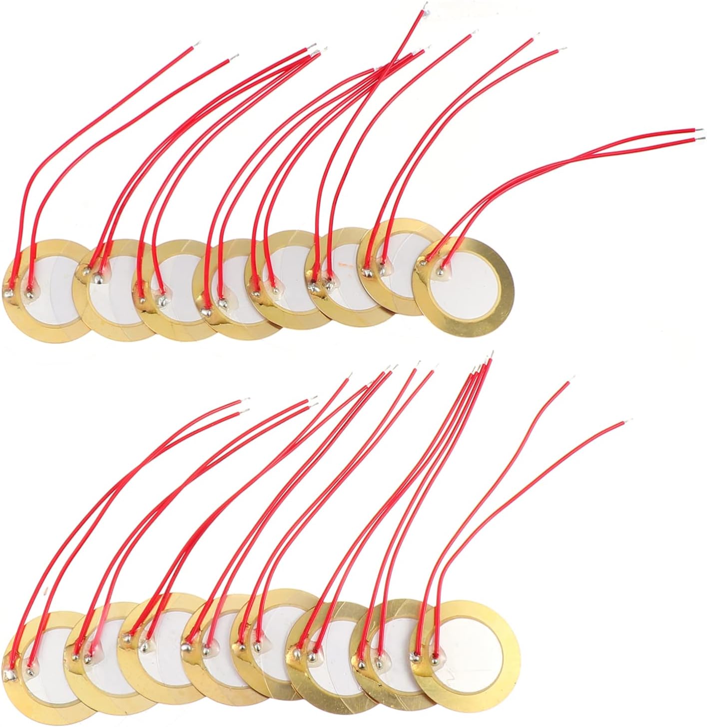 40pcs Piezoelectric Music Drum Trigger Sensors High Sensitivity Elements for Electronic