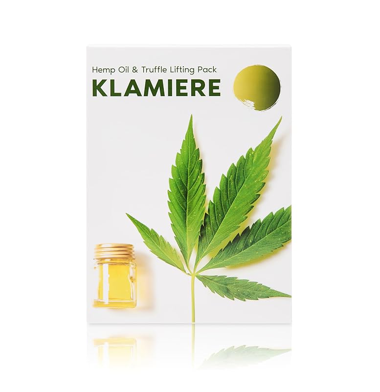Máscara facial lavável Klamiere com óleo de cânhamo e trufa, 8 aplicações, com pincel de silicone