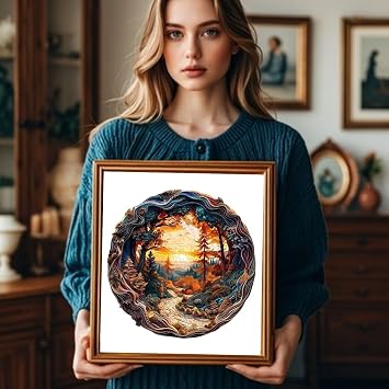 Wooden Puzzles Adults, 3D Winding Road Wooden Puzzles 200 Pieces, Unique Animal Shaped Wood Challenging Jigsaw Puzzles Gifts for Adults, 11.4x11.4in