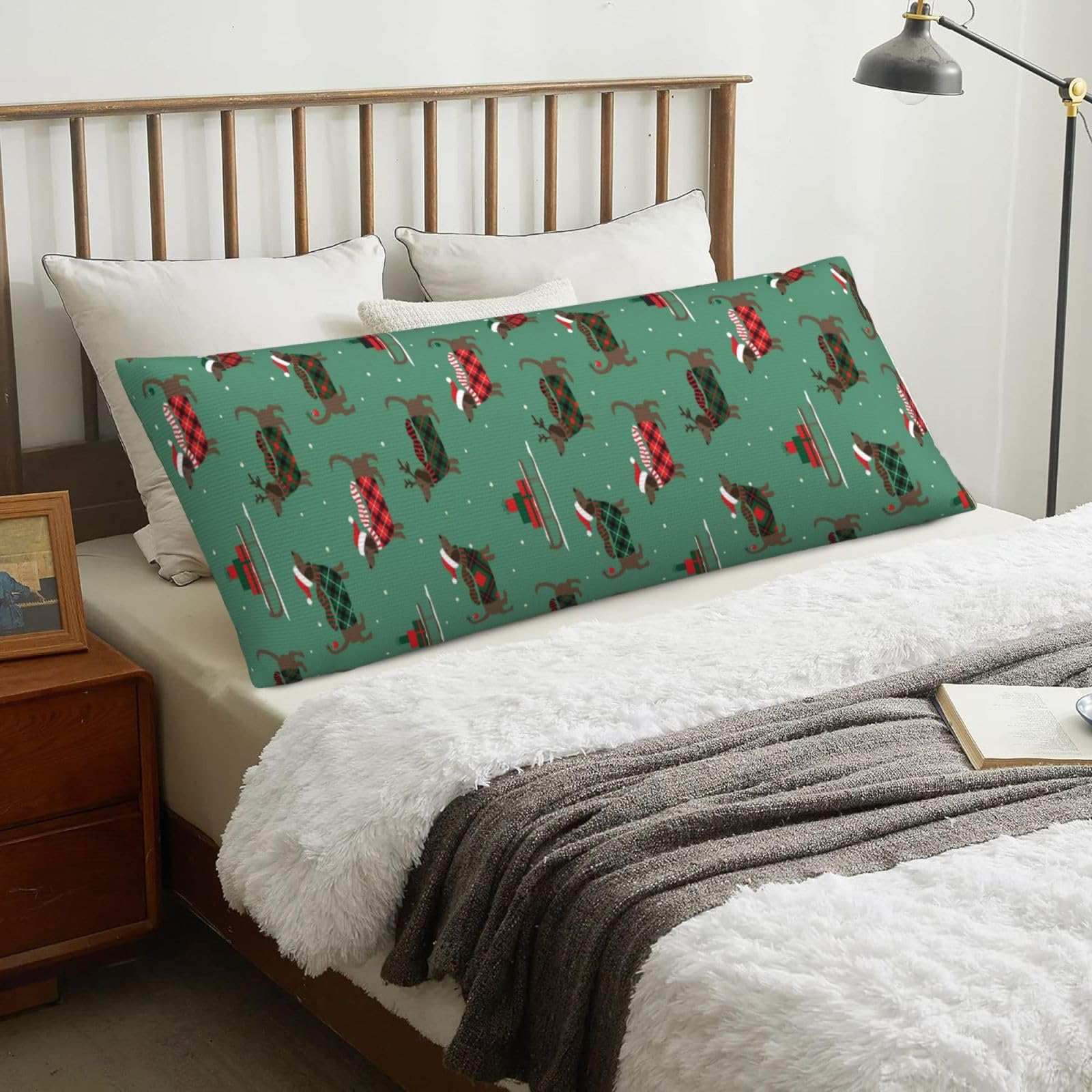 Dachshund, Body Pillow Cover with Zipper,Long Body Pillowcase 20 x 60 in