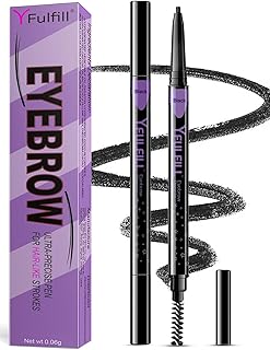 Yfulfill Lápices de cejas negros para mujer, ...