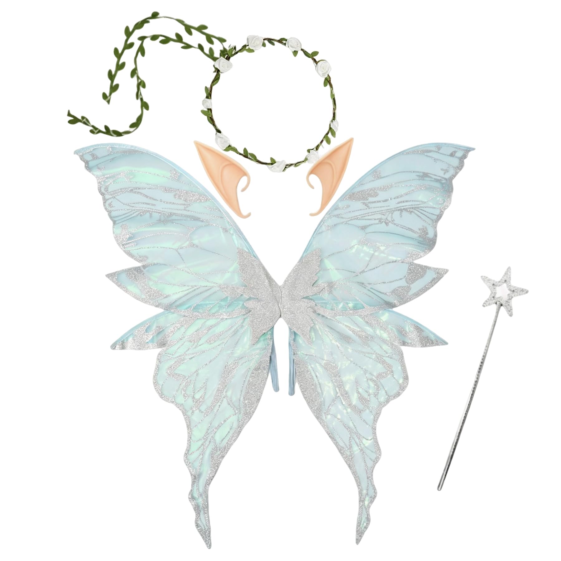 ALKAHE Fairy Wings for Adult Women 4 Pcs Butterfly Costume Cosplay