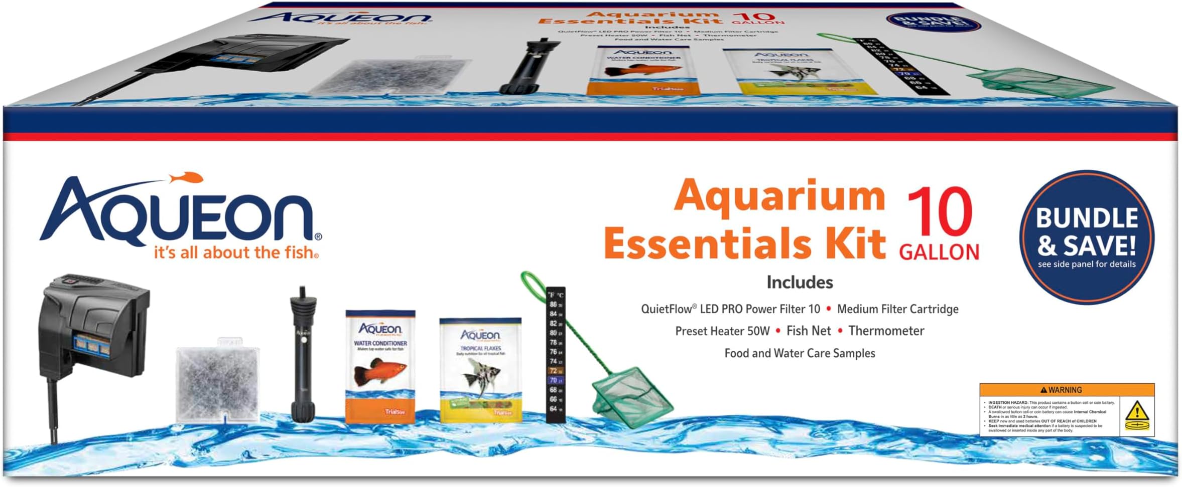 Fish Tank Aquarium Essentials Starter Kit for 10 Gallon Tanks