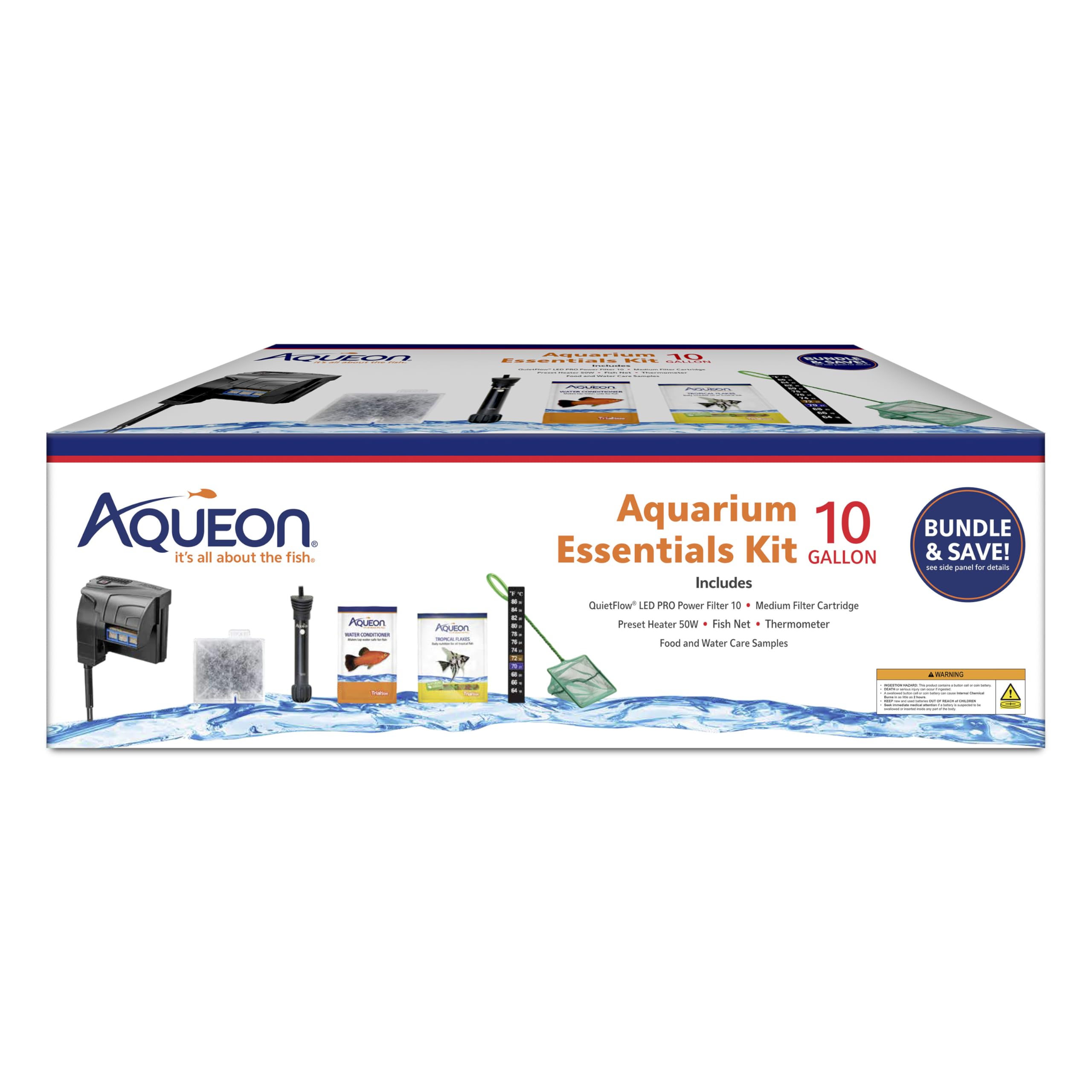 Aqueon Fish Tank Aquarium Essentials Starter Kit for 10 Gallon Tanks