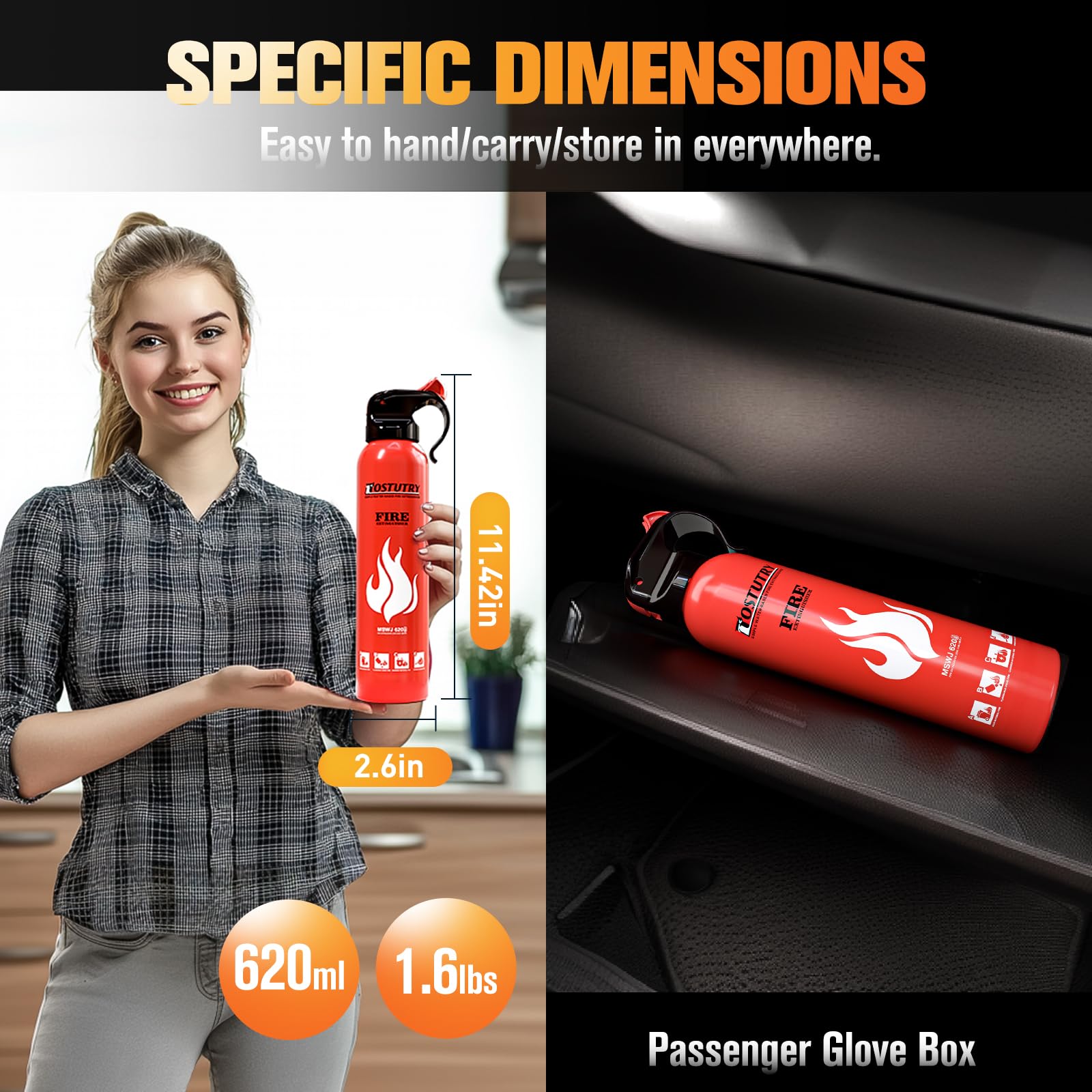 Upgraded 8-IN-1 Fire Extinguisher for Home Vehicle Car