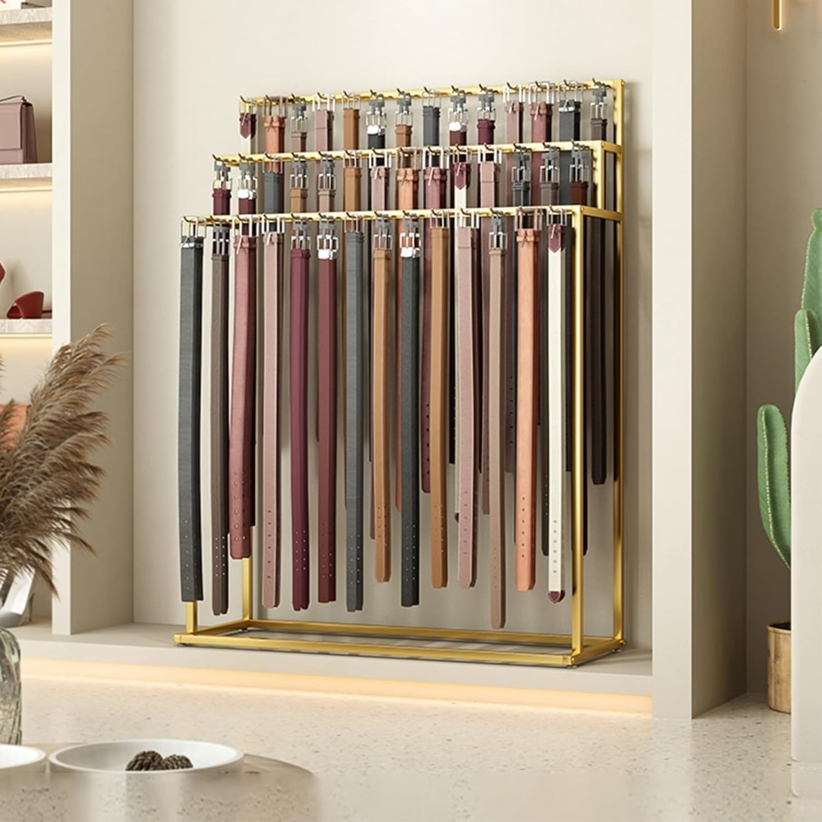 Gürtel-Kleiderbügel-Organizer für Herren-Garderobe, Schlafzimmer, Geschäft – Krawatten- und Schmuckständer, platzsparender Zubehörhalter
