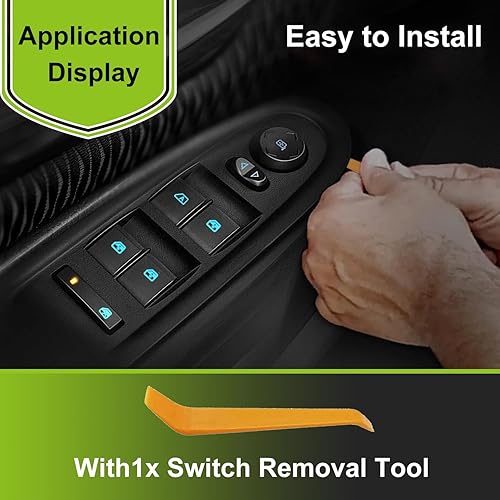 Miniatura 5 de 20945129 Botón de control de ventana principal del lado del conductor compatible con Chevy Silverado 15002500 HD3500 HDGMC SierraYukonBuick,