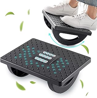 Foot Rest Under Desk, Larger Size Office Desk Footrest,Rocking Foot Nursing Stool,Rocker Balance Board,Ergonomic Design fo...