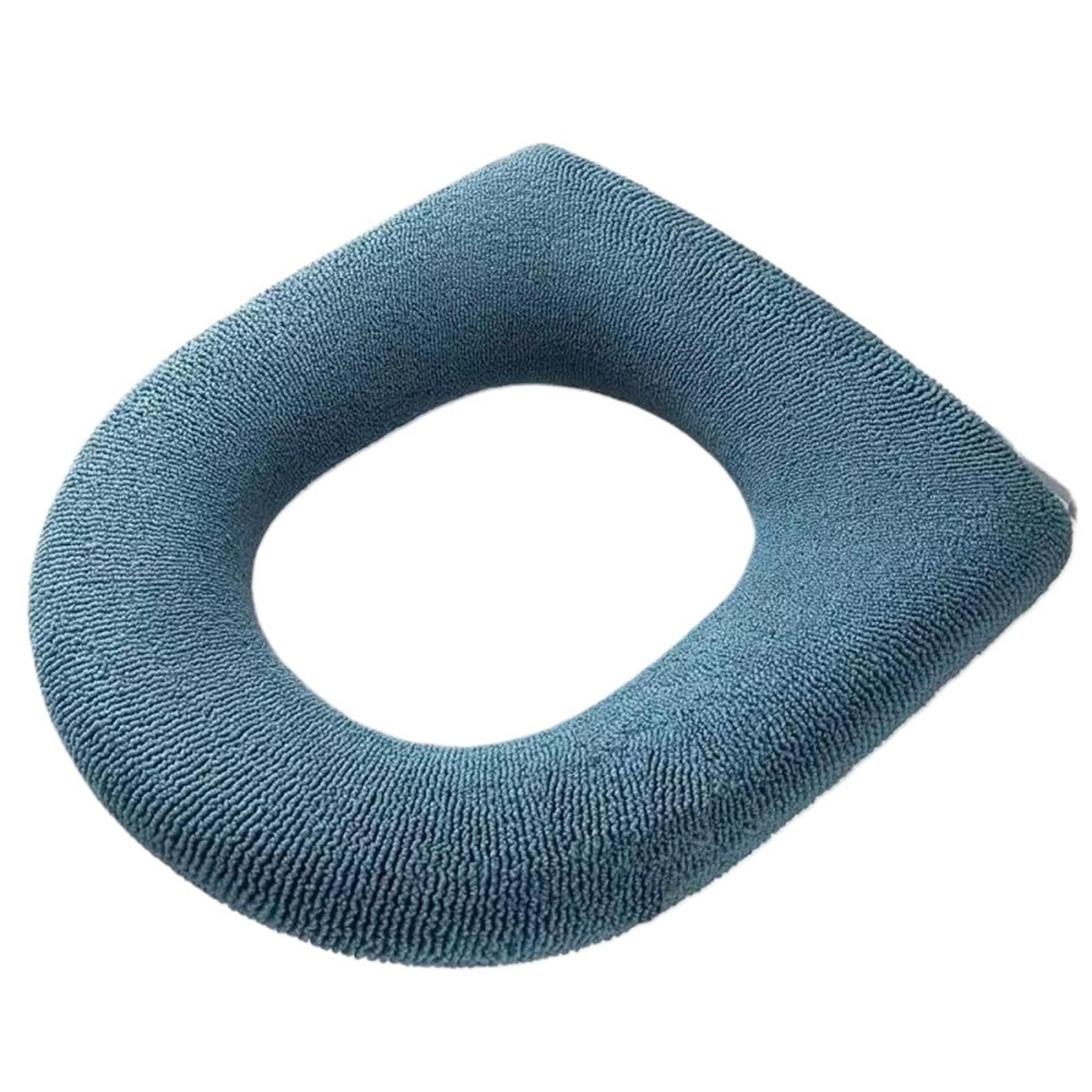 PADGCNOR Soft Toilet Seat Cushion Universal Toilet Seat Cover Pure Color Closestool Mat Soft Warm Cushion Bathroom Accessories(Green)