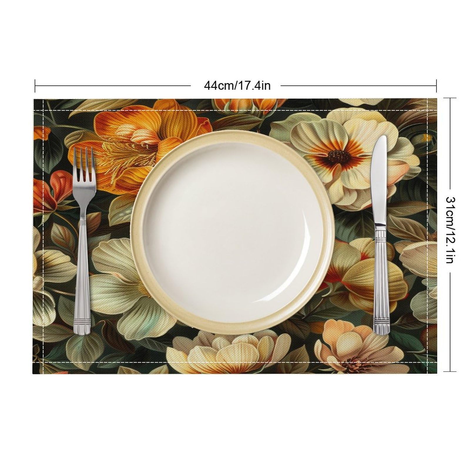 美術品・アンティーク・コレクション Victorian Printed Cotton Mats Set 4