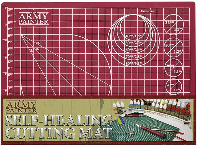 The Army Painter | Self-Healing Cutting Mat | Double Sided PVC Non-Slip Mat | 3-Ply Gridded Miniature and Model Cutting Board, A4 | Tabletop Roleplaying, Boardgames, and Wargames Miniature Modelling