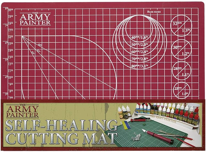 The Army Painter, tapete de corte autorreparable, PVC de doble cara antideslizante, A4 | Tabla de cortar en miniatura y modelo con cuadrícula de 3 capas, A4, juegos de rol de mesa, juegos de mesa y juegos de guerra Modelado en miniatura