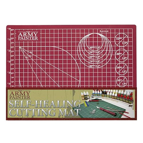 The Army Painter Self-Healing Cutting Mat | Double-Sided PVC Non-Slip Mat| 3-Layer Square Cutting and Modeling Mat| A4, 220x300mm | for Role Play, Board Game