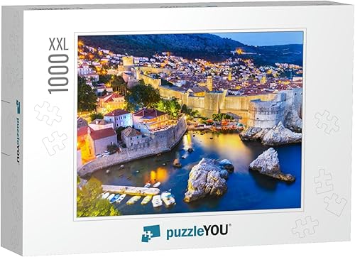 Miniatura 1 de Dubrovnik, Croacia. Espectacular vista pintoresca de crepúsculo... rompecabezas con 1000 piezas XXL