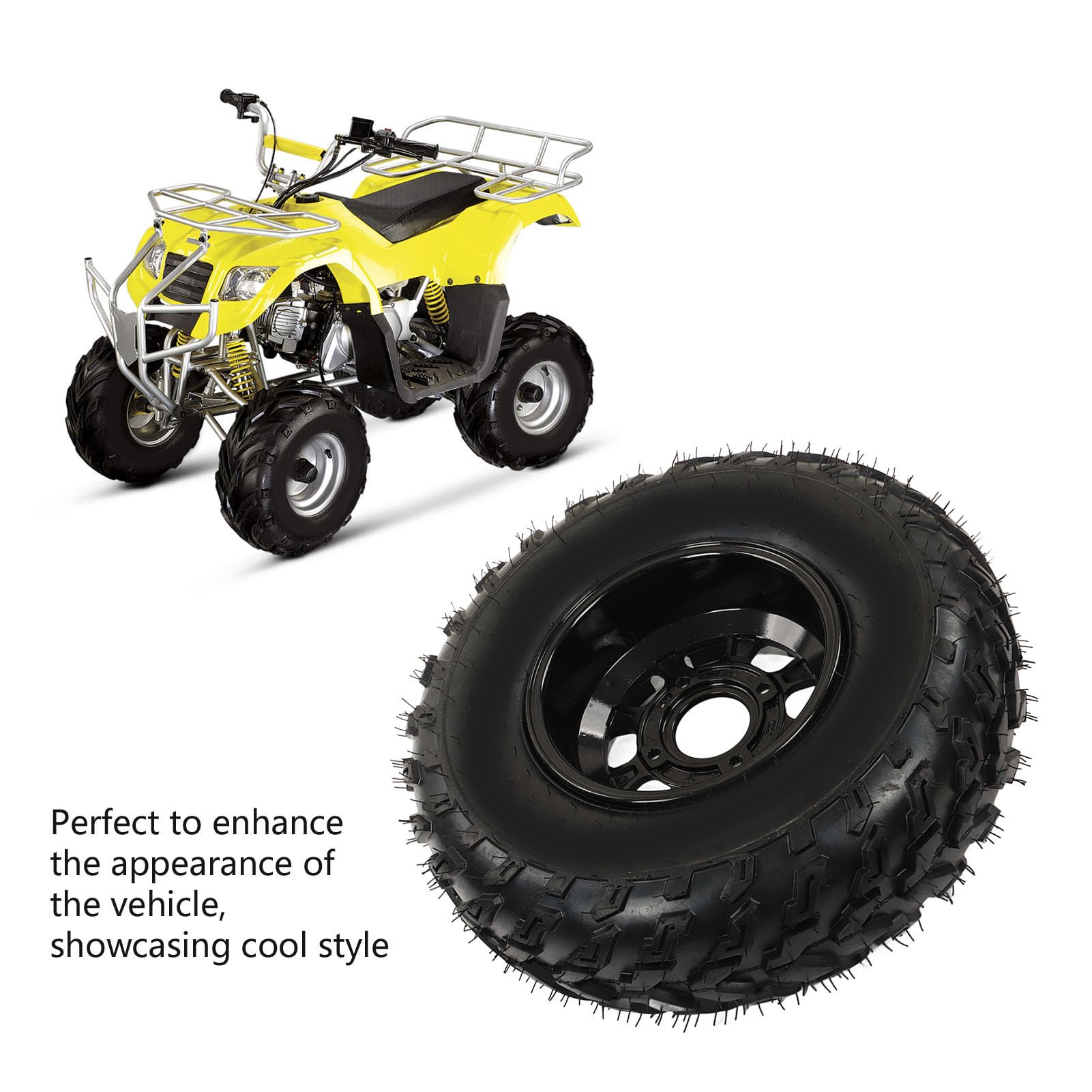 Pneumatico ATV, Pneumatico UTV 23x7‑10 a Bassa rumorosità con per 4 Ruote, Ruote per Tutti i Terreni Resistenti All'attrito e All'invecchiamento per Tosaerba ATV UTV Go