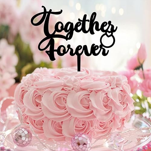 Together Forever - Decoración para tartas personalizadas, iniciales de apellido, decoración nupcial, decoración nupcial personalizada, reutilizable,