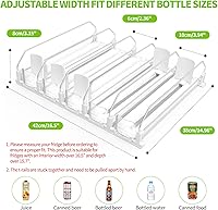 Vista 4 de Organizador de bebidas para nevera, dispensador de latas de soda para refrigerador, dispensador automático de bebidas para nevera con capacidad