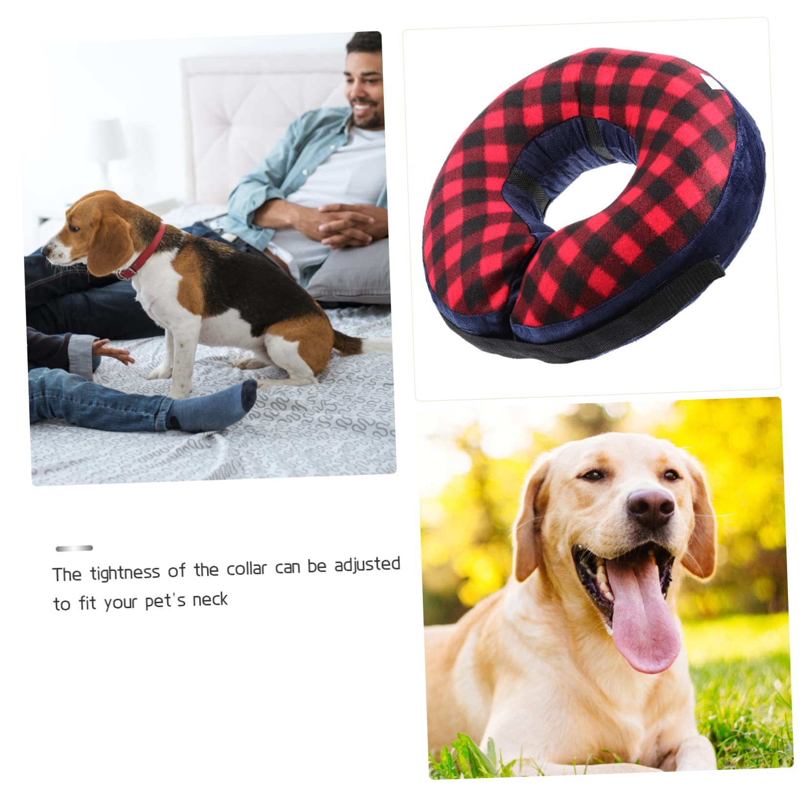 Didiseaon 5pezzi Collare Protettivo Gonfiabile Per Cani e Gatti Comfort e Supporto Collare Per Leggero e Lavabile Non Interferisce Con Alimentazione e Gioco