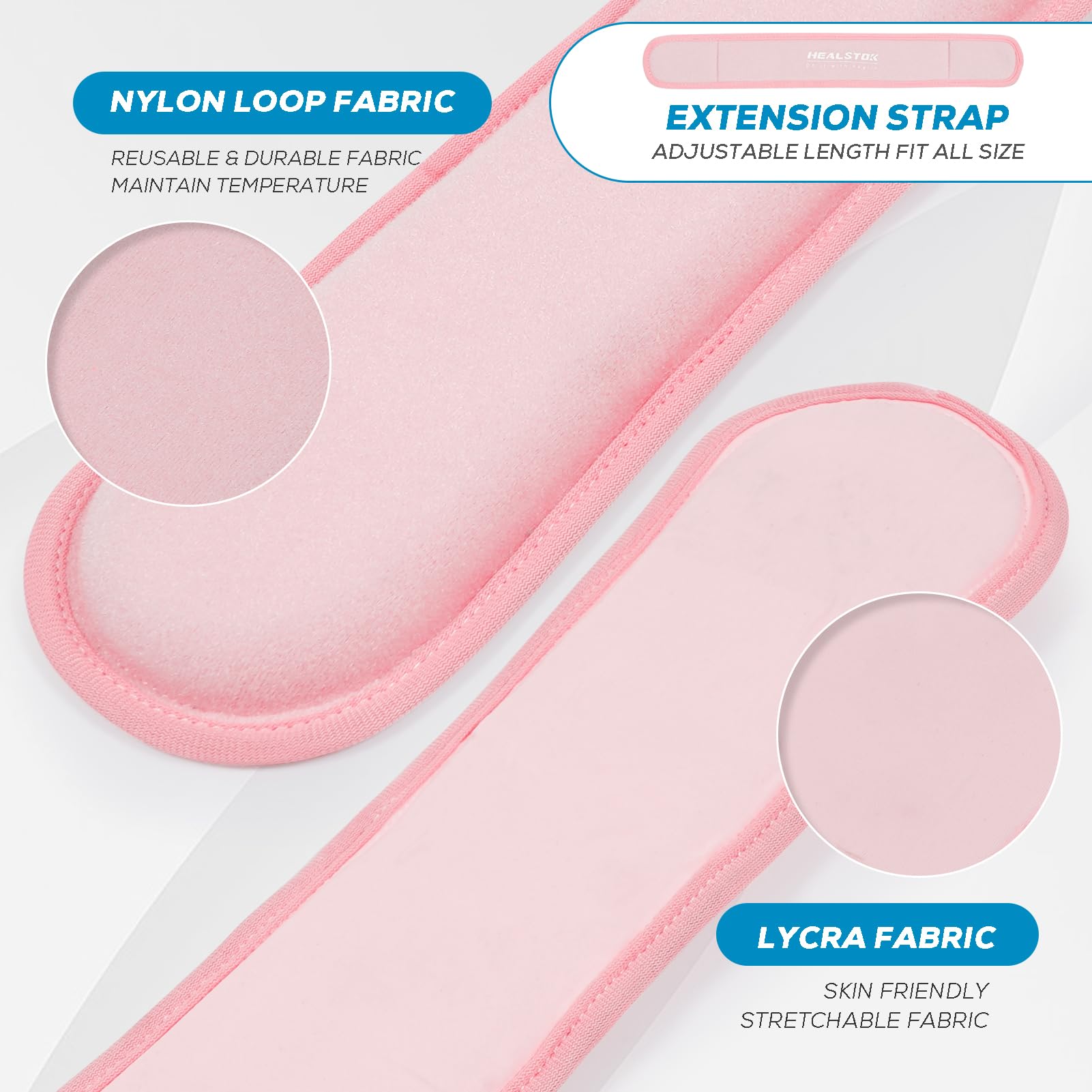 Bolsa de hielo para el cuello, bolsa de hielo cervical, compresa fría para lesiones de cuello, reutilizable, terapia fría y caliente, ajustable, flexible, gel para aliviar la presión, color rosa