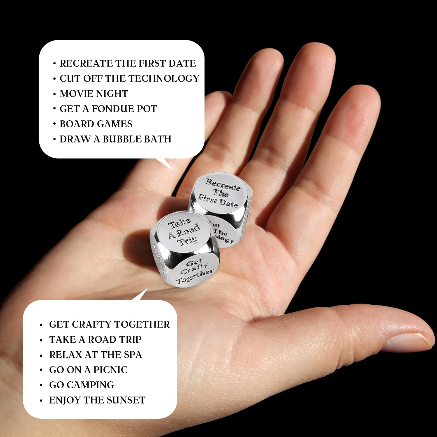 3rd Anniversary Metal Dice,3 Years Anniversary Date Night Dice,3 Years Wedding Anniversary for Husband,3rd Years Anniversary for Her,3rd Anniversary,3 Years Anniversary for Couple,Third Anniversary