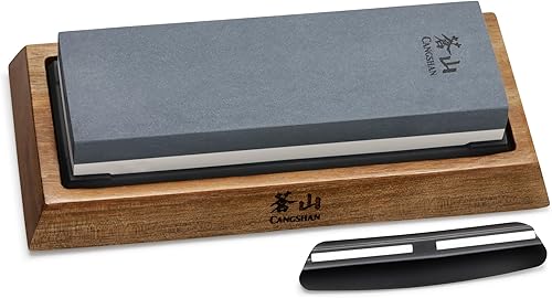 Miniatura 2 de Cangshan 503800 Afilador de cuchillos de piedra de afilar de doble cara grano 10006000