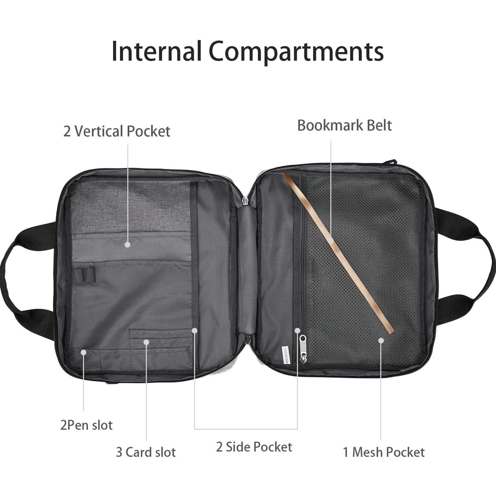Borsa Porta Bibbia Trapuntata Con Cerniera – Set Completo Con Penne, Pennarelli, Concordanze E Schede Per Studio