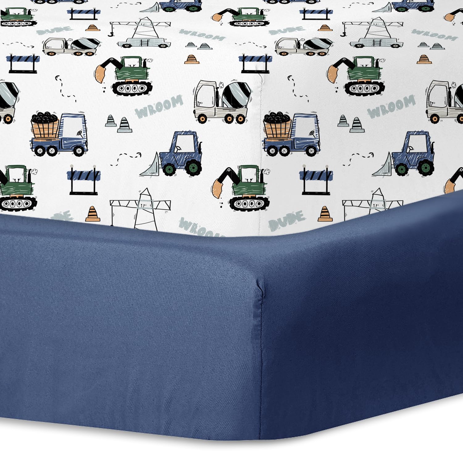 Little Grape Land Cot Bed Fitted Sheets 120 x 60 cm (2 Pack), Ultra Soft Breathable Microfiber, Snug Fit Toddler Bed Sheets, Oeko-Tex 100 Certified
