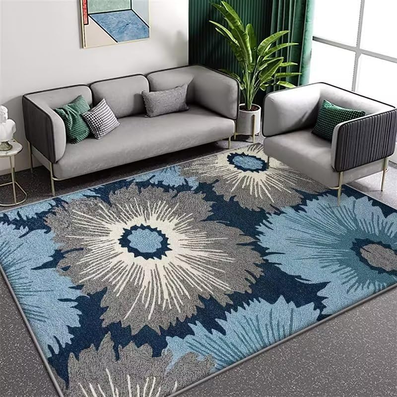 Tapis entree interieur exterieur en polyester de qualité supérieure fleurs
