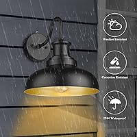 Vista 3 de Luces de granero al aire libre del anochecer al amanecer, apliques de pared al aire libre, lámpara de montaje en pared exterior estilo granja