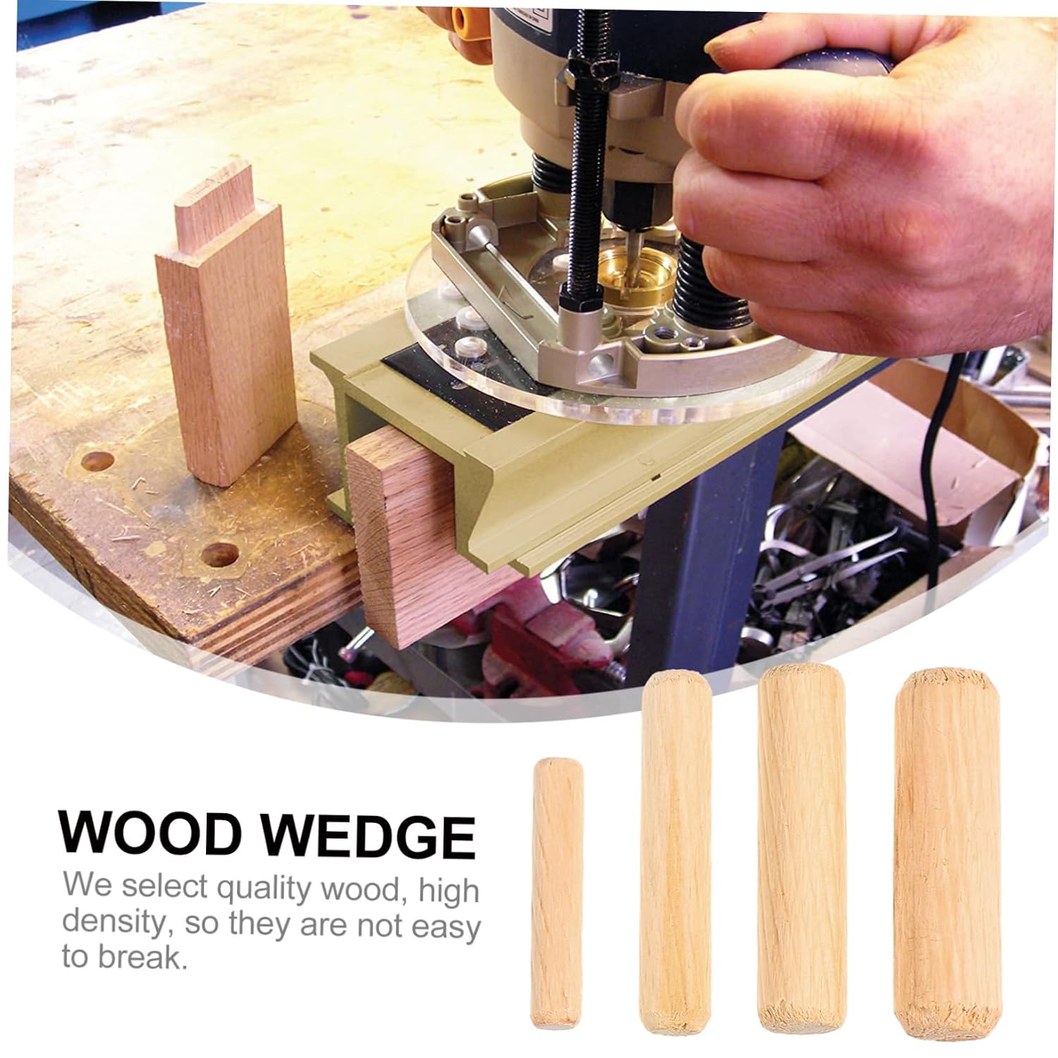 Wooden Dowel Rod Connectors 500 Pcs Fluted Dowel Pegs Round Wood Needles Dense Hardwood Furniture Assembly