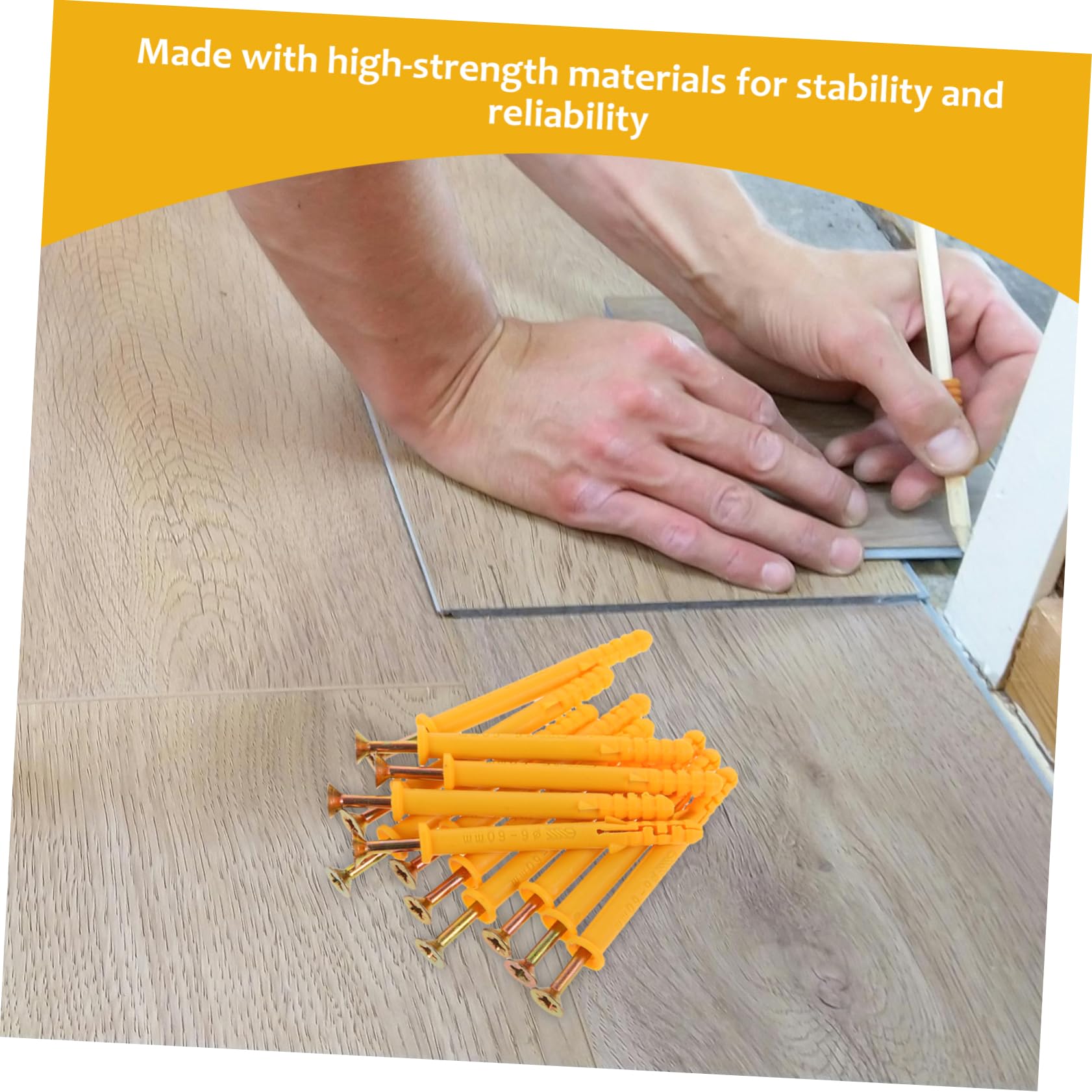 Mikikit Drywall Anchor Set 50pcs Self Drilling Screws Wall Plugs Wall Anchor Screws for Drywall Easy Installation