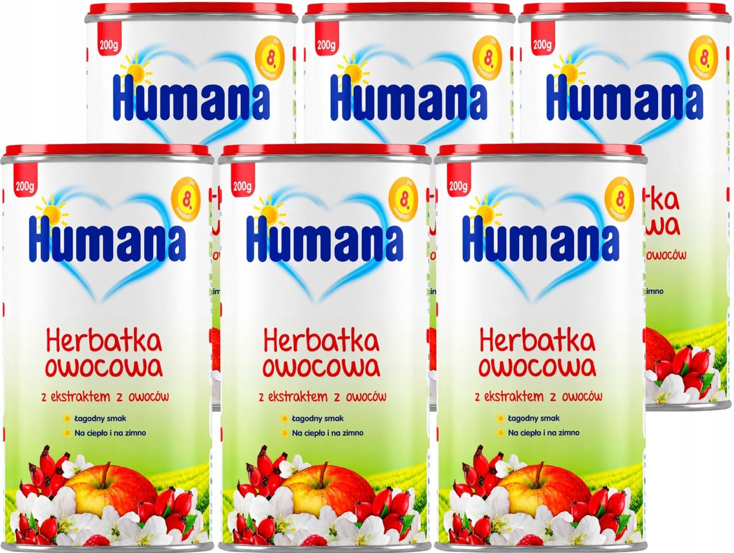 HUMANA Kindertee Früchtetee ab 8. Monat, 6x 200 g